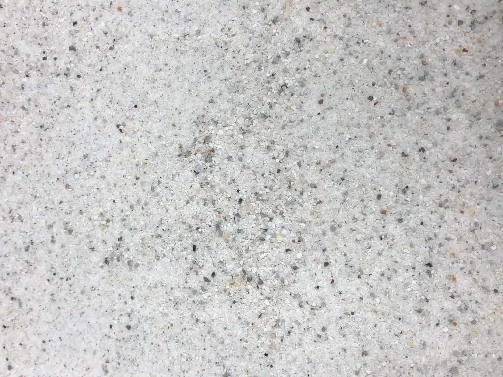 A close-up view of Premier White sand.