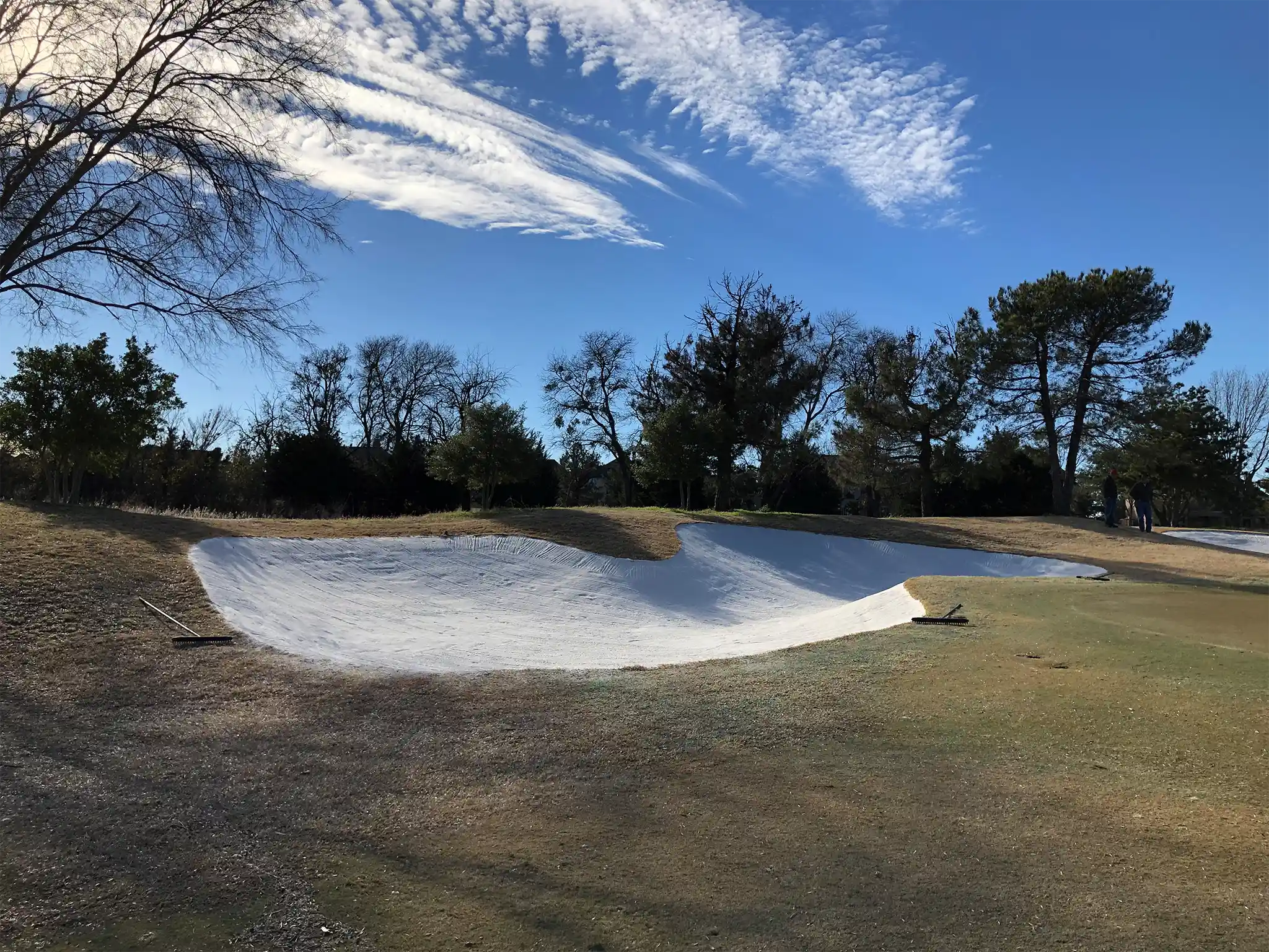 A view of a sand bunker at Stonebriar Country Club in Frisco, TX.