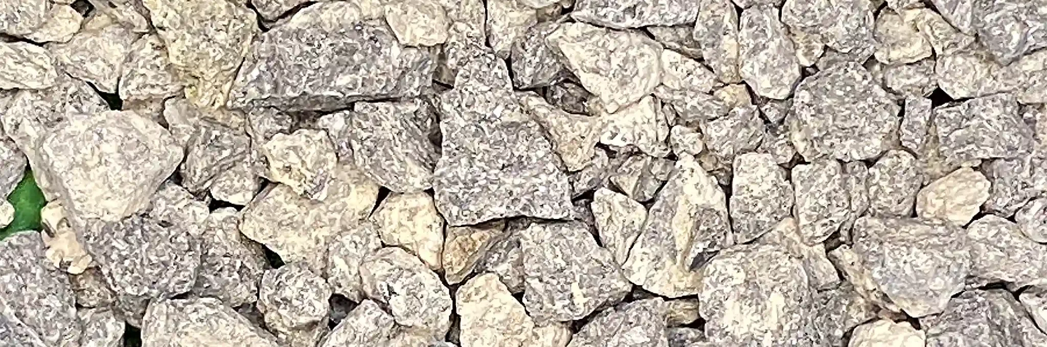 A close-up view of 1" utility stone.